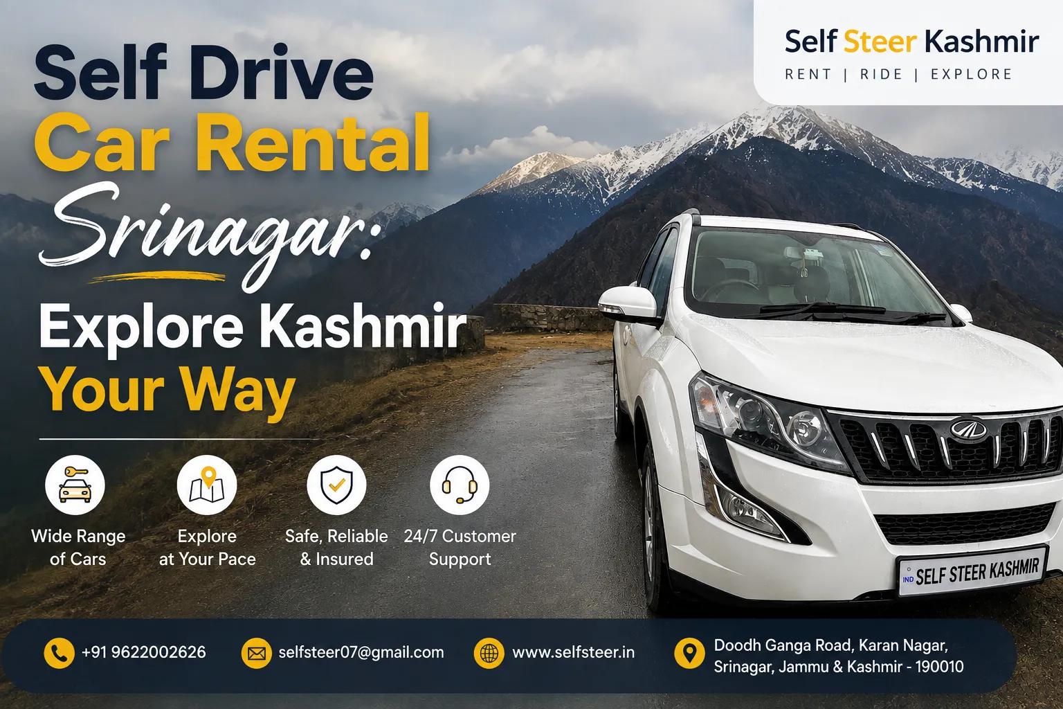 Self Drive Car Rental Srinagar: Explore Kashmir Your Way